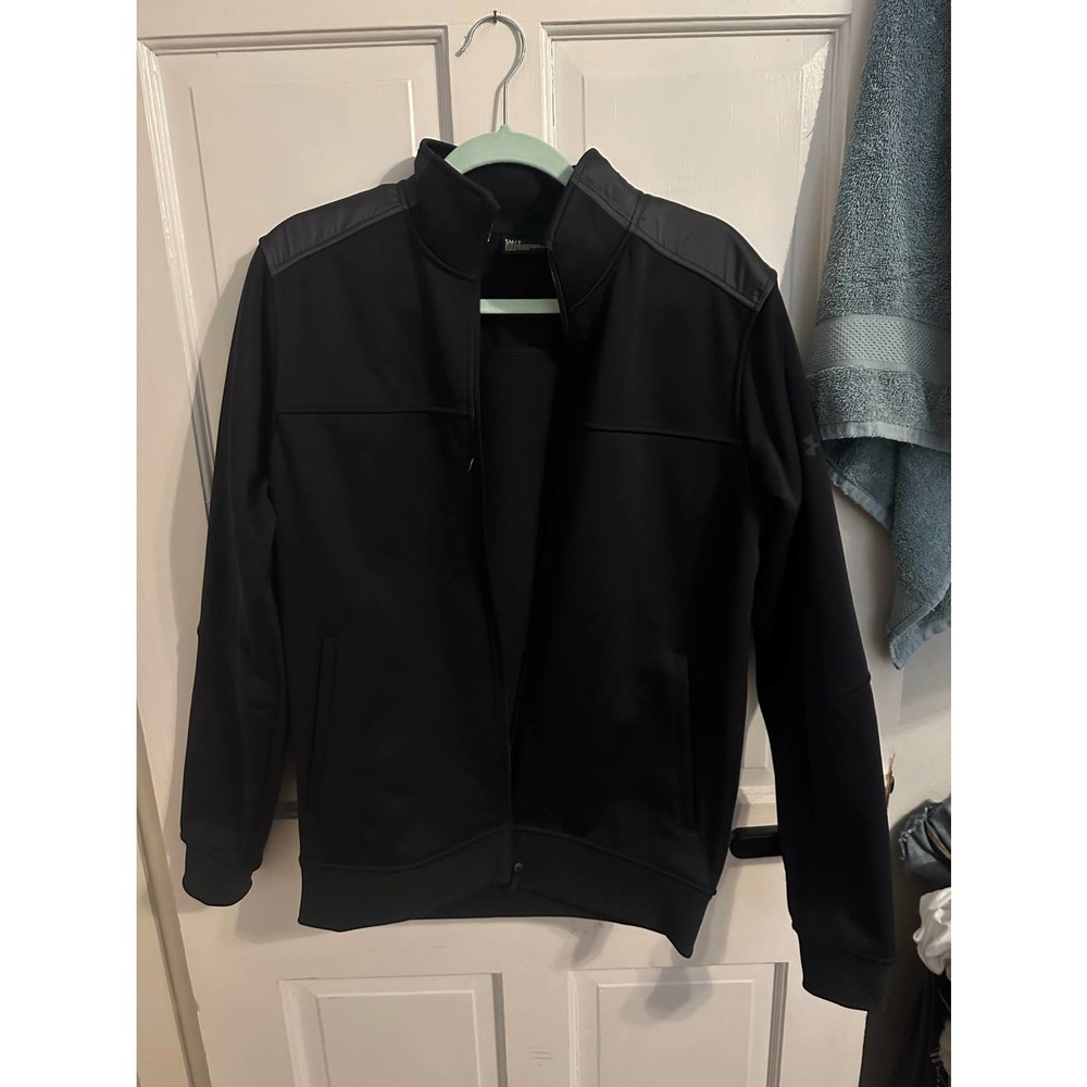 Under Armour Mens Full Zip Track Jacket Black Style 1285068 Small